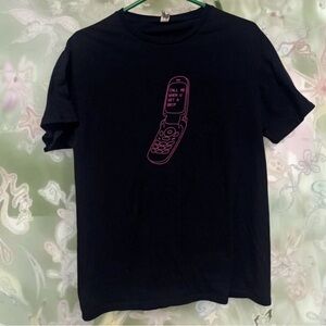 “Call Me When U Get a Grip” Flip Phone Graphic Tee | Black | Women’s M